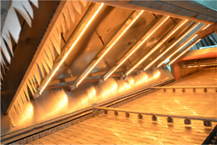 deck oven frosted quartz IR emitter
